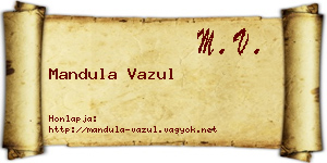Mandula Vazul névjegykártya